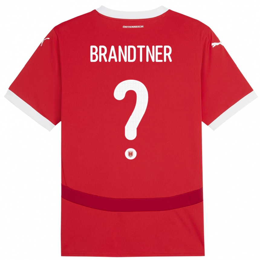 Niño Fútbol Camiseta Austria Jakob Brandtner #0 Rojo 1ª Equipación 24-26 Perú