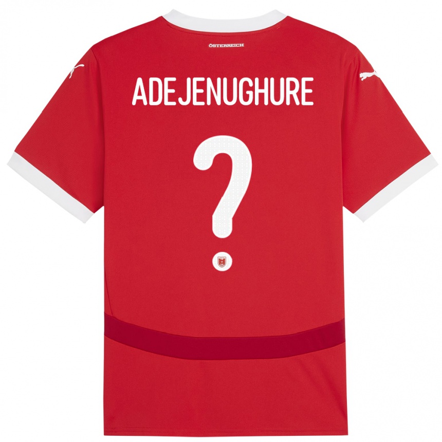 Niño Fútbol Camiseta Austria Oghenetejiri Adejenughure #0 Rojo 1ª Equipación 24-26 Perú