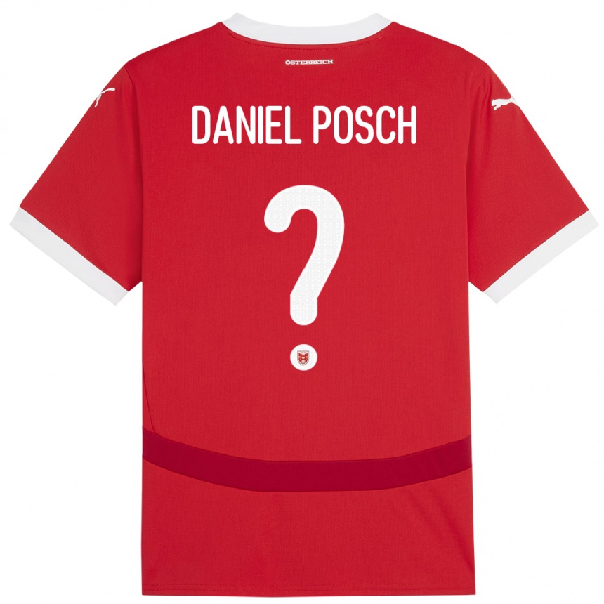 Niño Fútbol Camiseta Austria Daniel Posch #0 Rojo 1ª Equipación 24-26 Perú