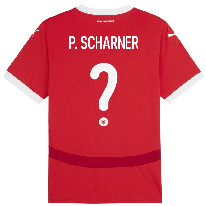 Niño Fútbol Camiseta Austria Paul Scharner #0 Rojo 1ª Equipación 24-26 Perú