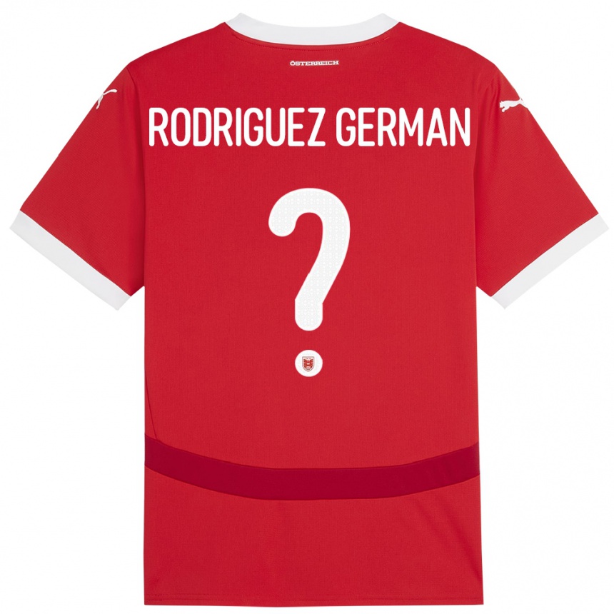 Niño Fútbol Camiseta Austria Ryan Rodriguez German #0 Rojo 1ª Equipación 24-26 Perú