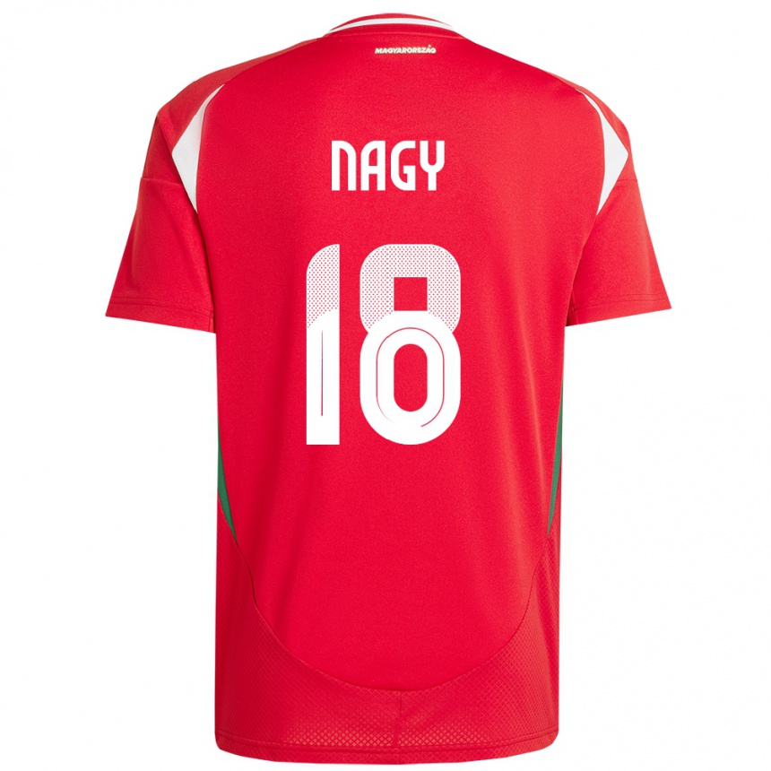 Niño Fútbol Camiseta Hungría Zsolt Nagy #18 Rojo 1ª Equipación 24-26 Perú