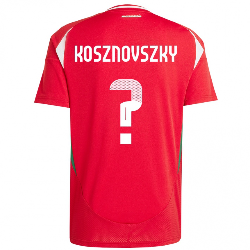 Niño Fútbol Camiseta Hungría Márk Kosznovszky #0 Rojo 1ª Equipación 24-26 Perú