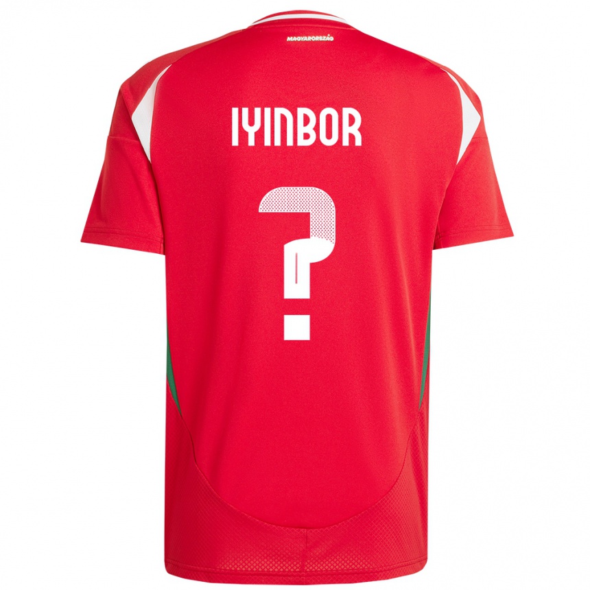 Niño Fútbol Camiseta Hungría Patrick Iyinbor #0 Rojo 1ª Equipación 24-26 Perú