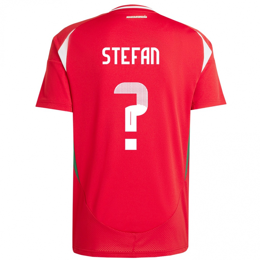 Niño Fútbol Camiseta Hungría Raúl Stefan #0 Rojo 1ª Equipación 24-26 Perú