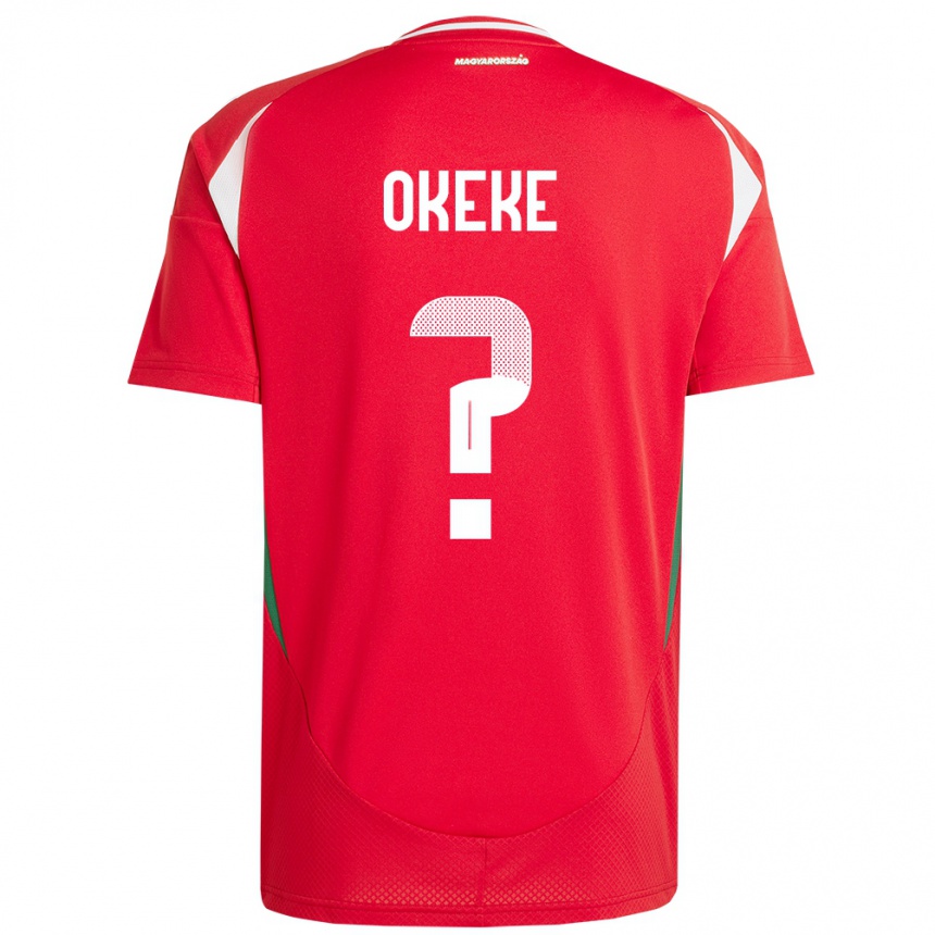 Niño Fútbol Camiseta Hungría Michael Okeke #0 Rojo 1ª Equipación 24-26 Perú