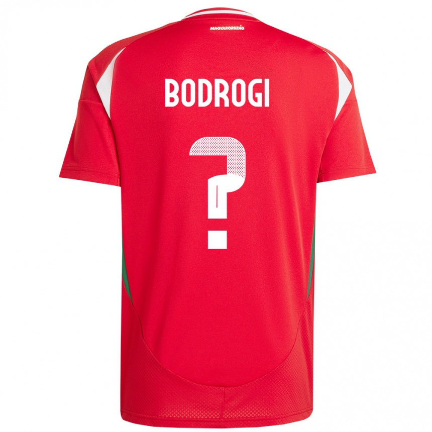 Niño Fútbol Camiseta Hungría Bence Bodrogi #0 Rojo 1ª Equipación 24-26 Perú