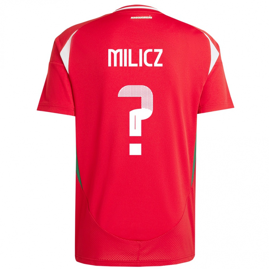 Niño Fútbol Camiseta Hungría Péter Milicz #0 Rojo 1ª Equipación 24-26 Perú