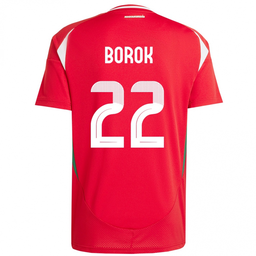 Niño Fútbol Camiseta Hungría Dorina Borók #22 Rojo 1ª Equipación 24-26 Perú