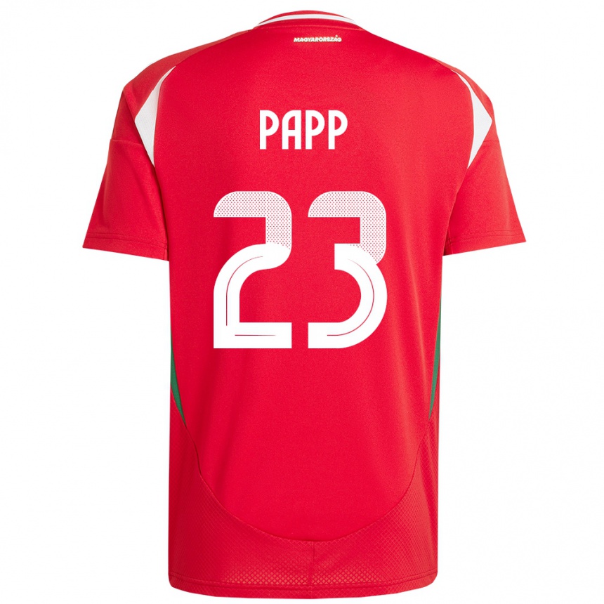 Niño Fútbol Camiseta Hungría Luca Papp #23 Rojo 1ª Equipación 24-26 Perú