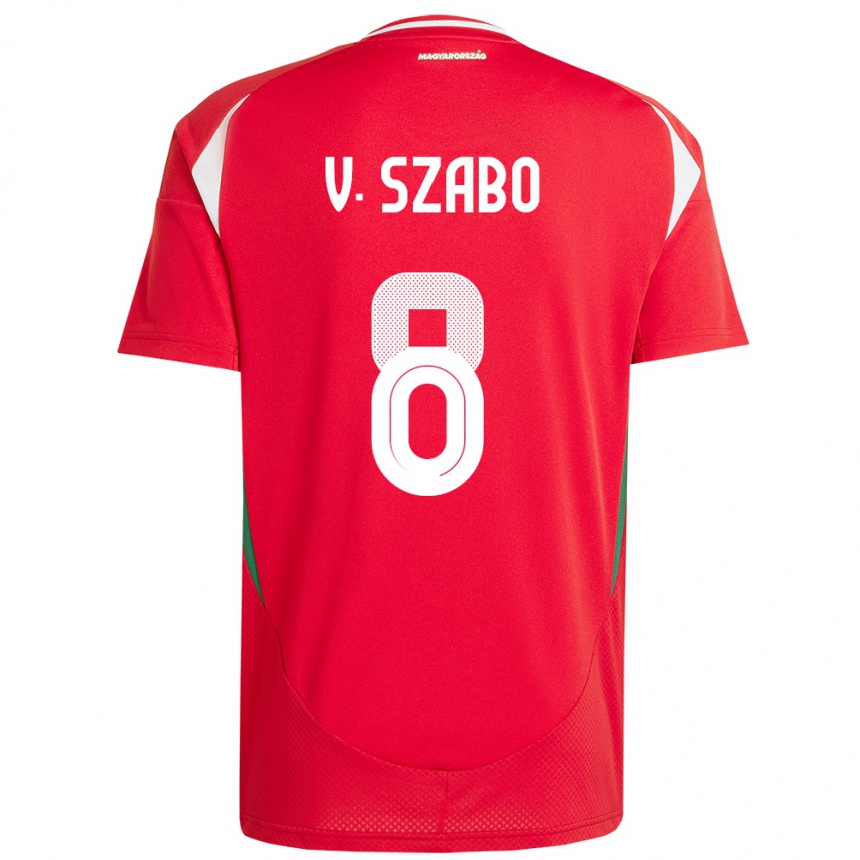 Niño Fútbol Camiseta Hungría Viktória Szabó #8 Rojo 1ª Equipación 24-26 Perú