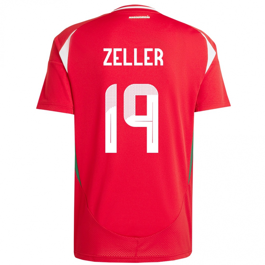 Niño Fútbol Camiseta Hungría Dóra Zeller #19 Rojo 1ª Equipación 24-26 Perú