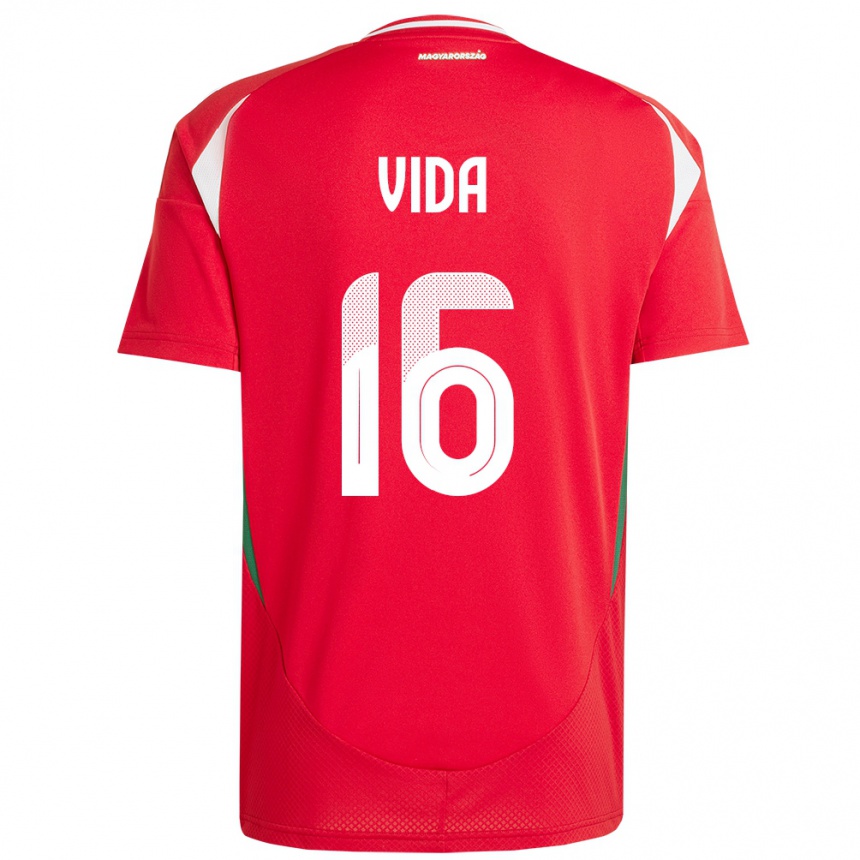 Niño Fútbol Camiseta Hungría Boglárka Vida #16 Rojo 1ª Equipación 24-26 Perú