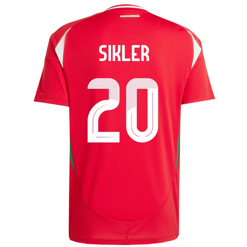 Niño Fútbol Camiseta Hungría Kinga Sikler #20 Rojo 1ª Equipación 24-26 Perú