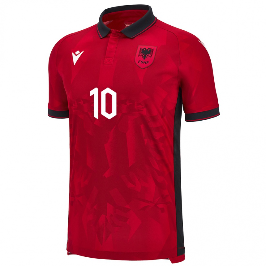 Niño Fútbol Camiseta Albania Tedi Malaj #10 Rojo 1ª Equipación 24-26 Perú