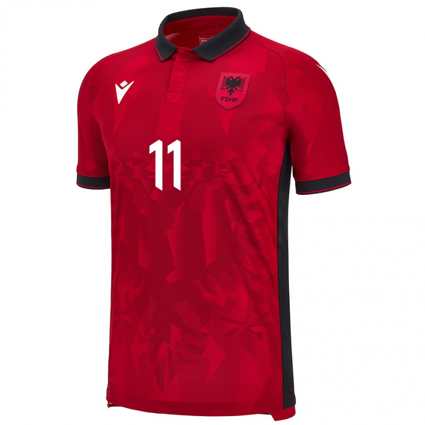 Niño Fútbol Camiseta Albania Armando Broja #11 Rojo 1ª Equipación 24-26 Perú