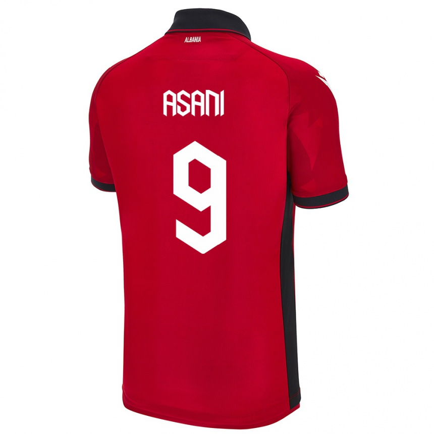 Niño Fútbol Camiseta Albania Jasir Asani #9 Rojo 1ª Equipación 24-26 Perú