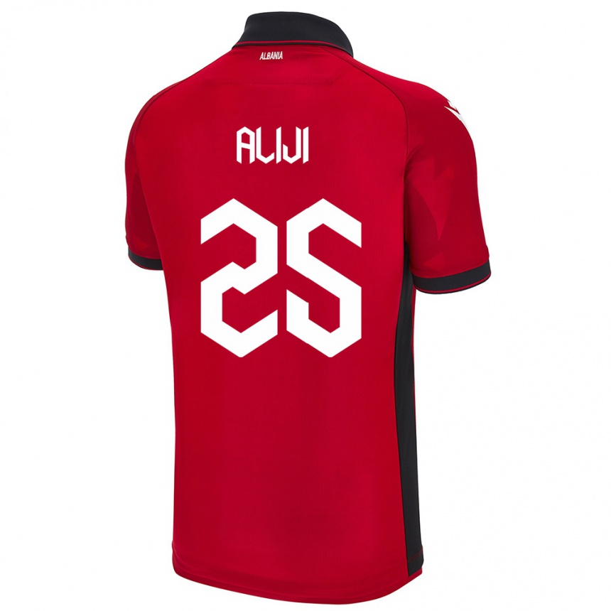 Niño Fútbol Camiseta Albania Naser Aliji #25 Rojo 1ª Equipación 24-26 Perú