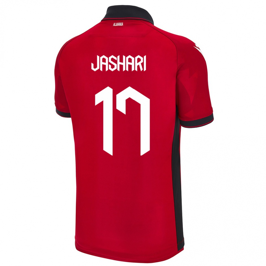 Niño Fútbol Camiseta Albania Elion Jashari #17 Rojo 1ª Equipación 24-26 Perú