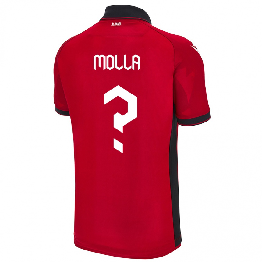 Niño Fútbol Camiseta Albania Marco Molla #0 Rojo 1ª Equipación 24-26 Perú