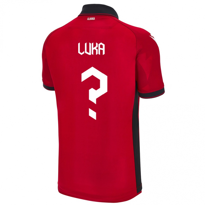 Niño Fútbol Camiseta Albania Majkol Luka #0 Rojo 1ª Equipación 24-26 Perú