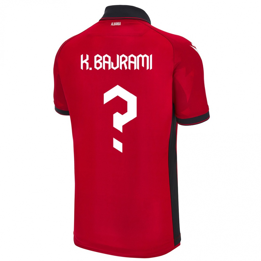 Niño Fútbol Camiseta Albania Klevi Bajrami #0 Rojo 1ª Equipación 24-26 Perú