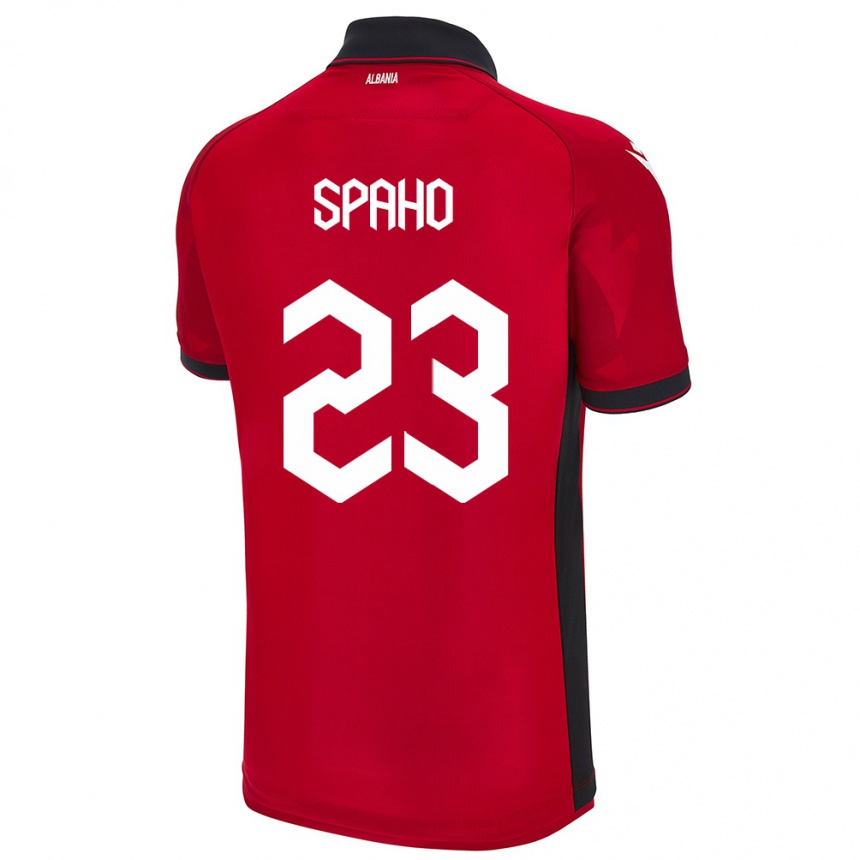 Niño Fútbol Camiseta Albania Klesjana Spaho #23 Rojo 1ª Equipación 24-26 Perú