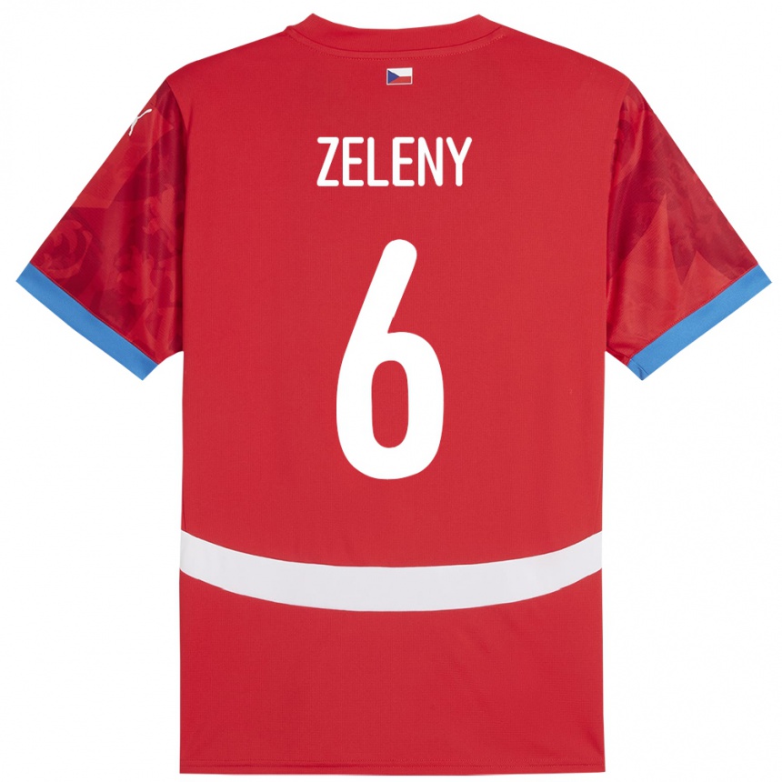 Niño Fútbol Camiseta Chequia Jaroslav Zelený #6 Rojo 1ª Equipación 24-26 Perú