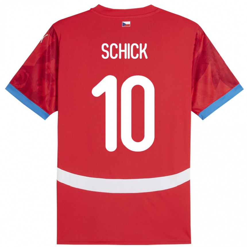 Niño Fútbol Camiseta Chequia Patrik Schick #10 Rojo 1ª Equipación 24-26 Perú