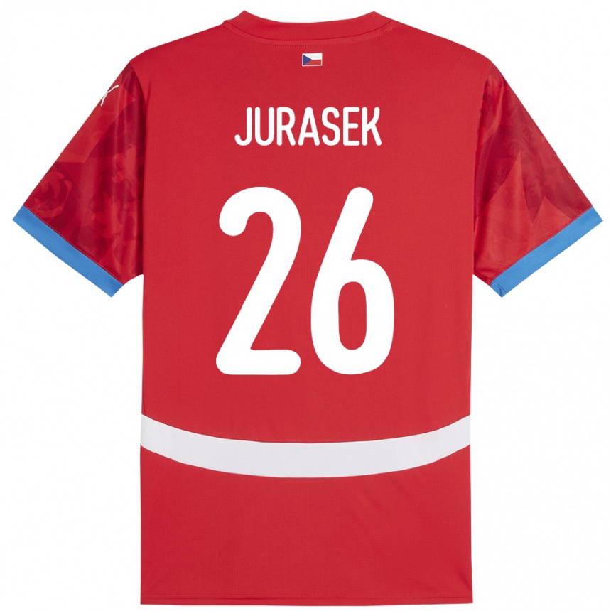 Niño Fútbol Camiseta Chequia Matej Jurasek #26 Rojo 1ª Equipación 24-26 Perú