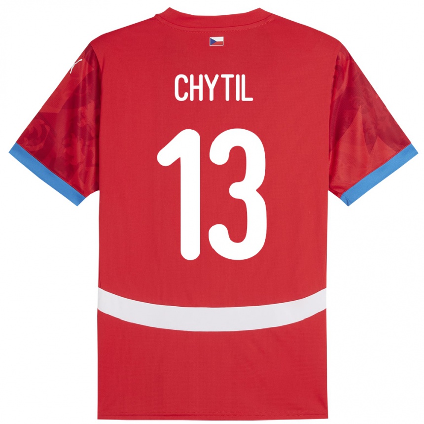 Niño Fútbol Camiseta Chequia Mojmir Chytil #13 Rojo 1ª Equipación 24-26 Perú