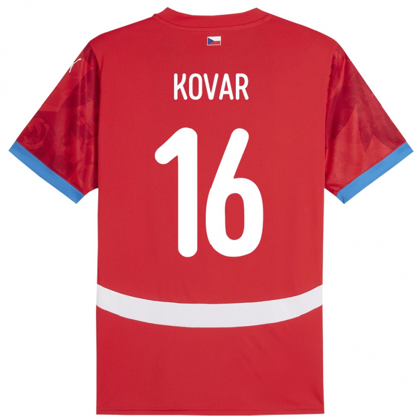 Niño Fútbol Camiseta Chequia Matej Kovar #16 Rojo 1ª Equipación 24-26 Perú