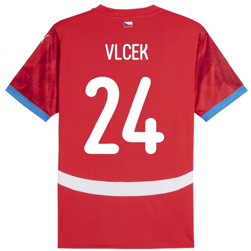 Niño Fútbol Camiseta Chequia Tomas Vlcek #24 Rojo 1ª Equipación 24-26 Perú