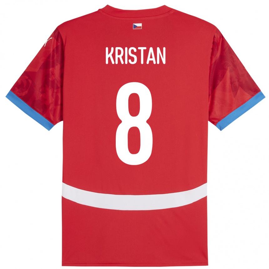 Niño Fútbol Camiseta Chequia Jakub Kristan #8 Rojo 1ª Equipación 24-26 Perú