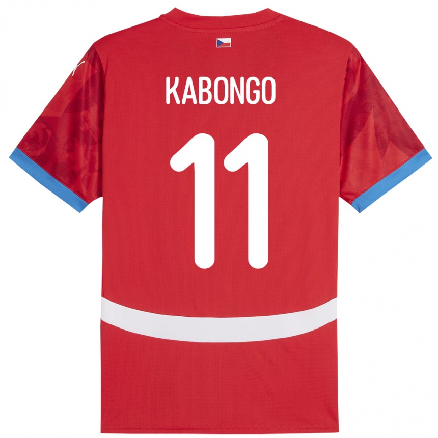 Niño Fútbol Camiseta Chequia Christophe Kabongo #11 Rojo 1ª Equipación 24-26 Perú