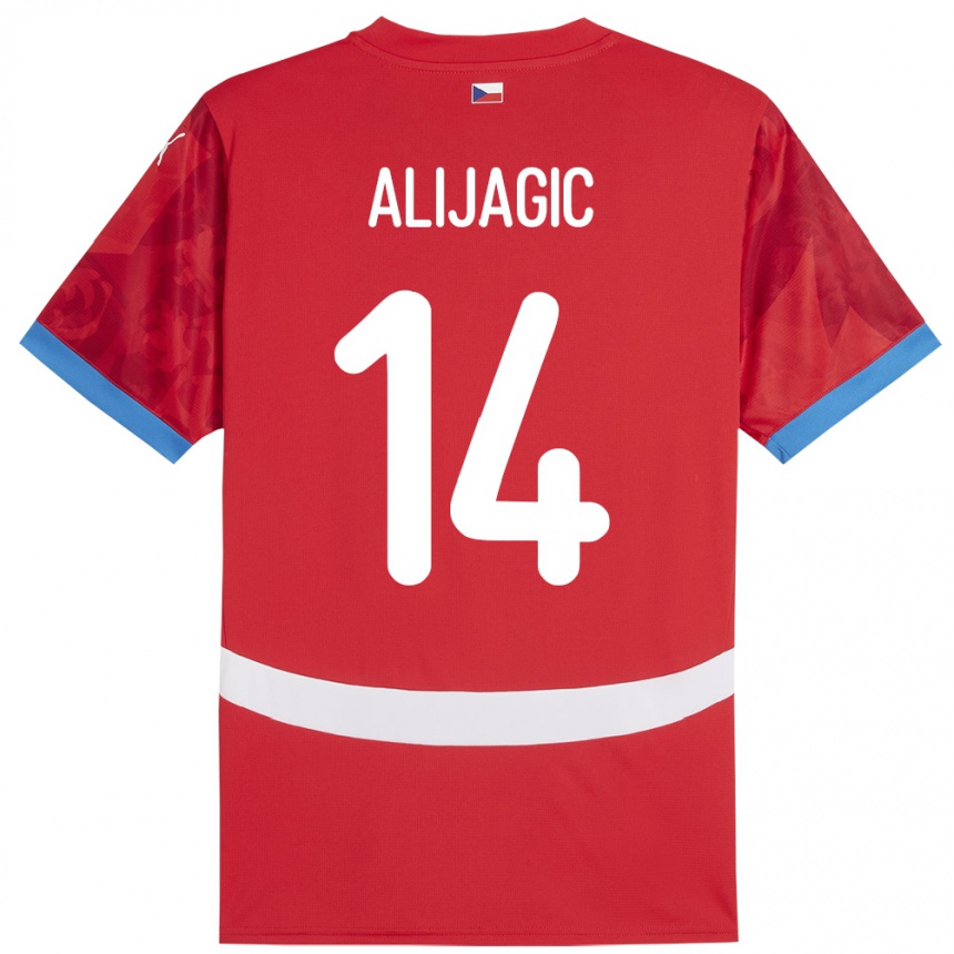 Niño Fútbol Camiseta Chequia Denis Alijagic #14 Rojo 1ª Equipación 24-26 Perú