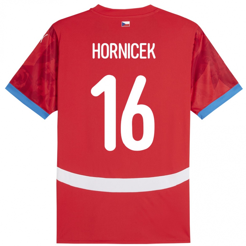 Niño Fútbol Camiseta Chequia Lukas Hornicek #16 Rojo 1ª Equipación 24-26 Perú