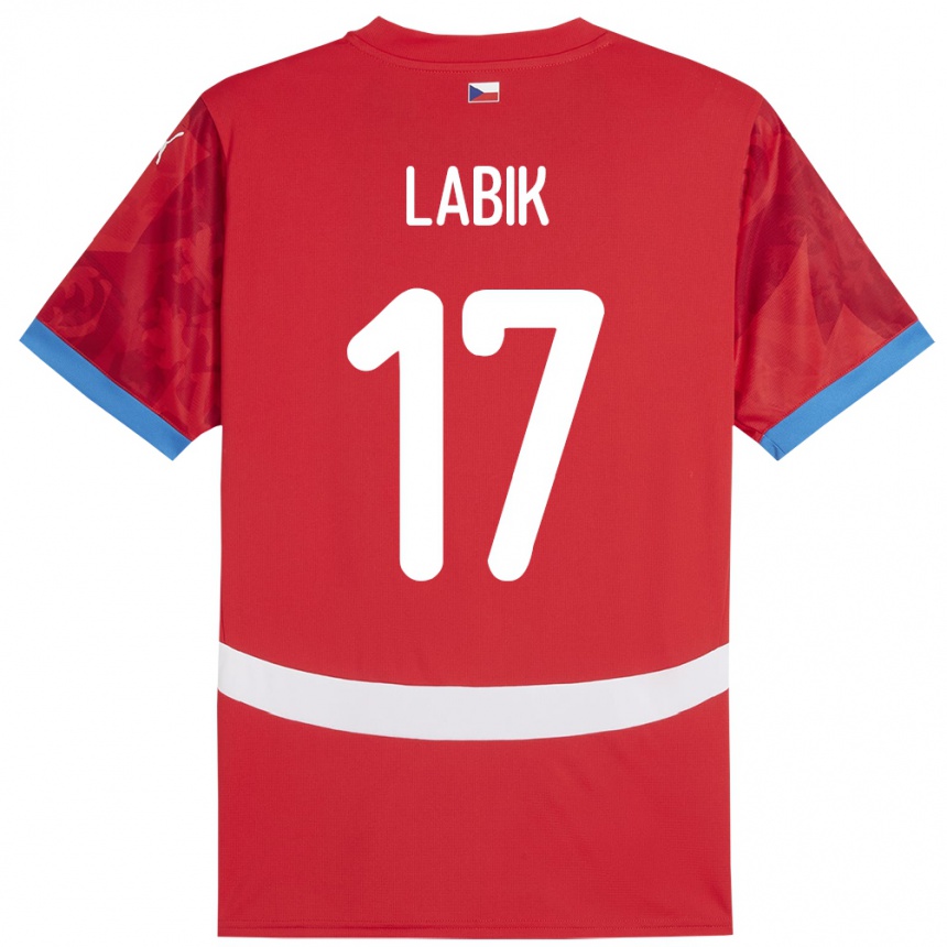 Niño Fútbol Camiseta Chequia Albert Labik #17 Rojo 1ª Equipación 24-26 Perú