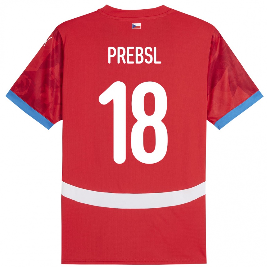 Niño Fútbol Camiseta Chequia Filip Prebsl #18 Rojo 1ª Equipación 24-26 Perú