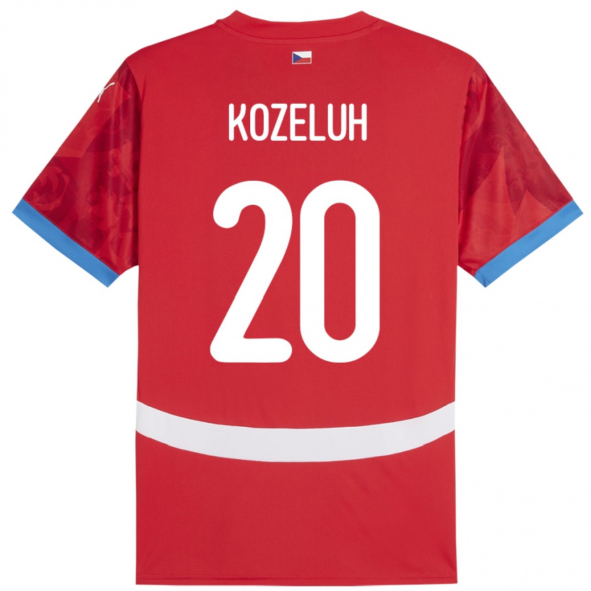 Niño Fútbol Camiseta Chequia Josef Kozeluh #20 Rojo 1ª Equipación 24-26 Perú