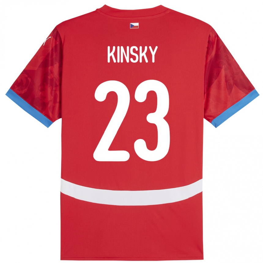 Niño Fútbol Camiseta Chequia Antonin Kinsky #23 Rojo 1ª Equipación 24-26 Perú