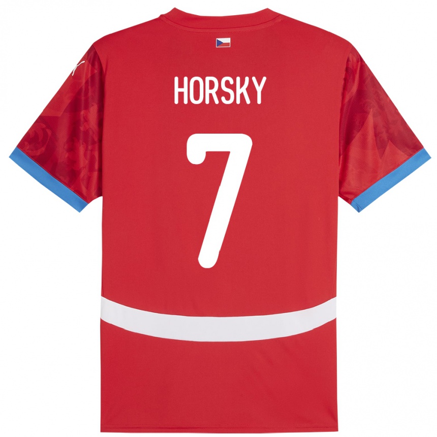 Niño Fútbol Camiseta Chequia Filip Horsky #7 Rojo 1ª Equipación 24-26 Perú