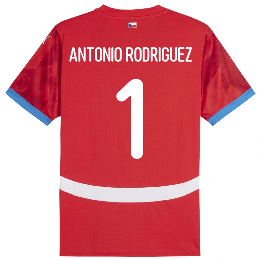 Niño Fútbol Camiseta Chequia Pedro Antonio Rodriguez #1 Rojo 1ª Equipación 24-26 Perú