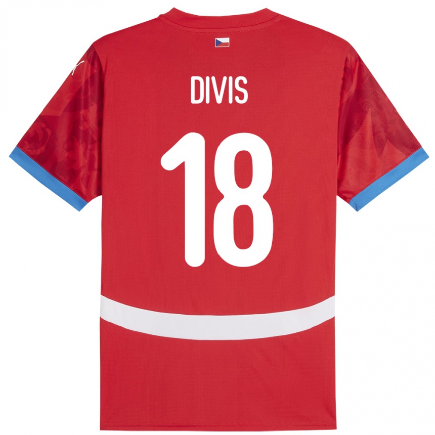 Niño Fútbol Camiseta Chequia Matej Divis #18 Rojo 1ª Equipación 24-26 Perú