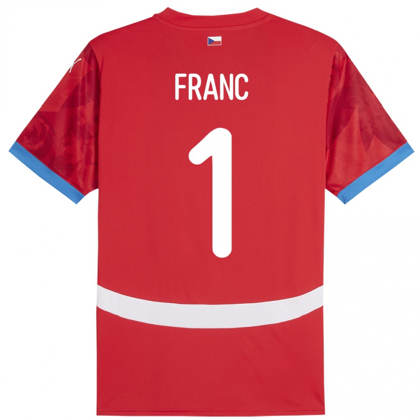 Niño Fútbol Camiseta Chequia Lukas Franc #1 Rojo 1ª Equipación 24-26 Perú