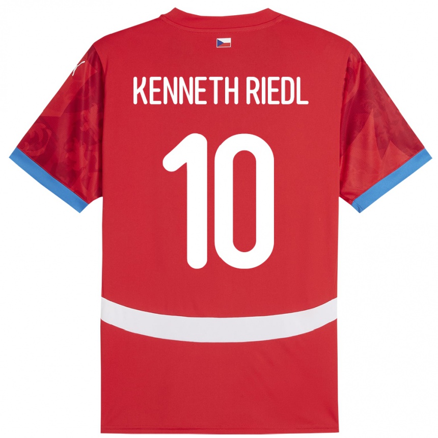 Niño Fútbol Camiseta Chequia Victor Kenneth Riedl #10 Rojo 1ª Equipación 24-26 Perú