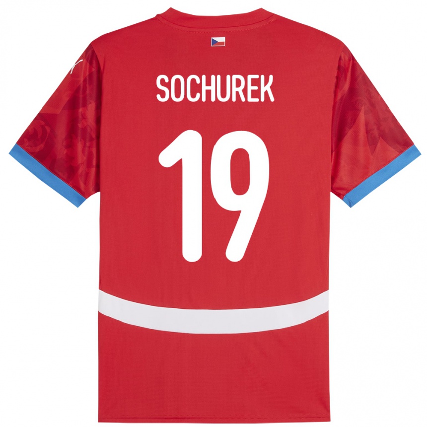 Niño Fútbol Camiseta Chequia Hugo Sochurek #19 Rojo 1ª Equipación 24-26 Perú