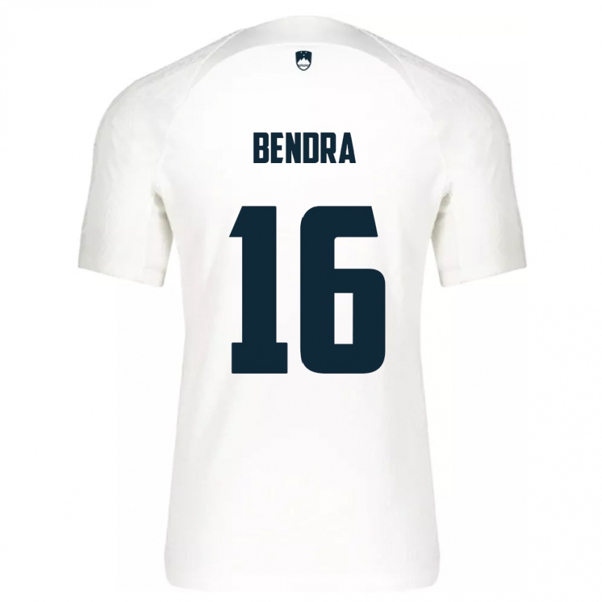 Niño Fútbol Camiseta Eslovenia Kristjan Bendra #16 Blanco 1ª Equipación 24-26 Perú