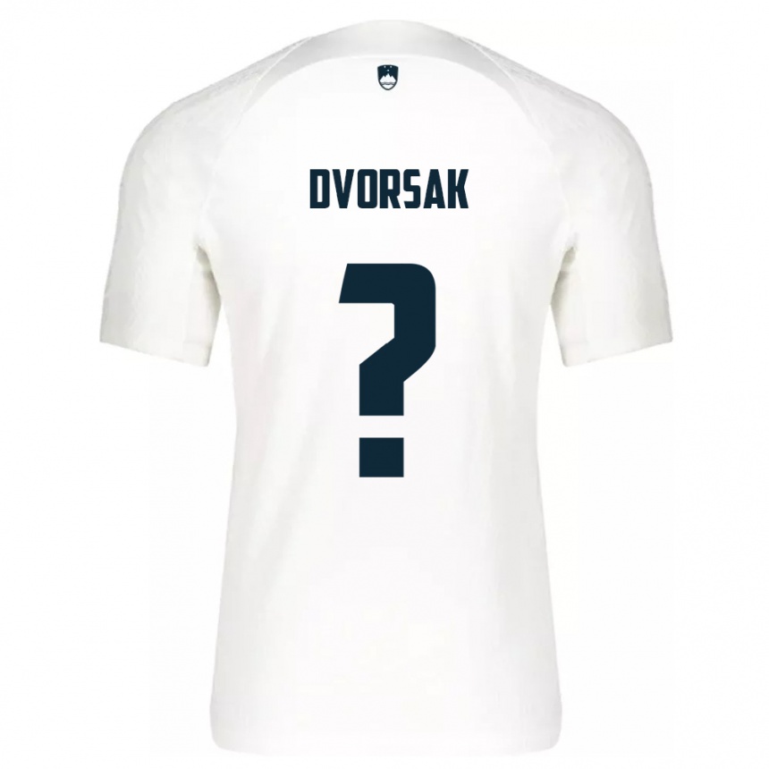 Niño Fútbol Camiseta Eslovenia Matej Dvorsak #0 Blanco 1ª Equipación 24-26 Perú