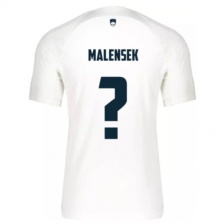 Niño Fútbol Camiseta Eslovenia Matej Malensek #0 Blanco 1ª Equipación 24-26 Perú